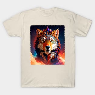 Celestial Doggon (Vintage Edge) - Trippy Psychedelic Art T-Shirt